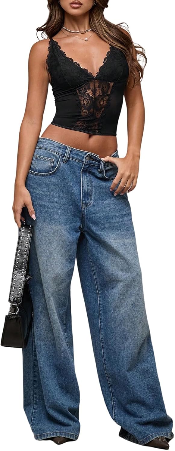GORGLITTER Korsetttopp för kvinnor, eleganta spetstoppar med v-ringning, bustier, linne, ärmlösa sommartoppar, spetstopp, spaghettitoppar, axeltopp