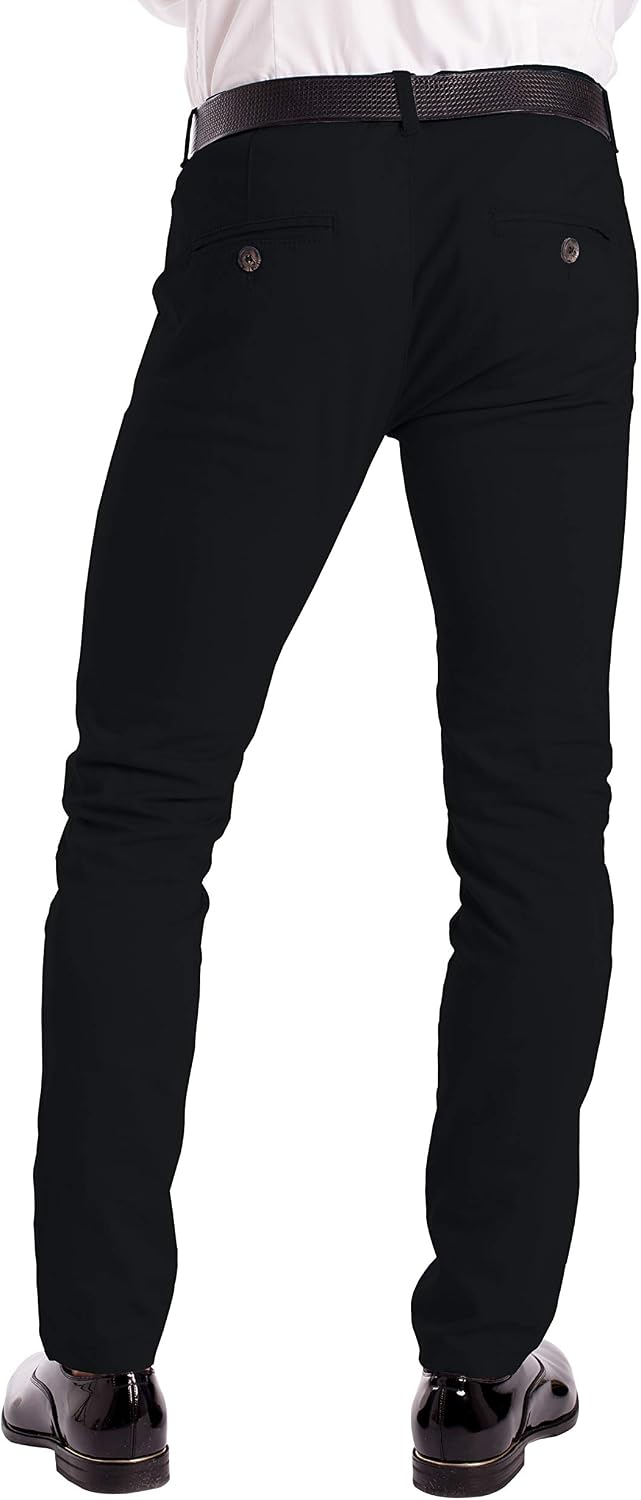 Herr stretch chinos designer slim fit jeans byxa bomull spandex botten