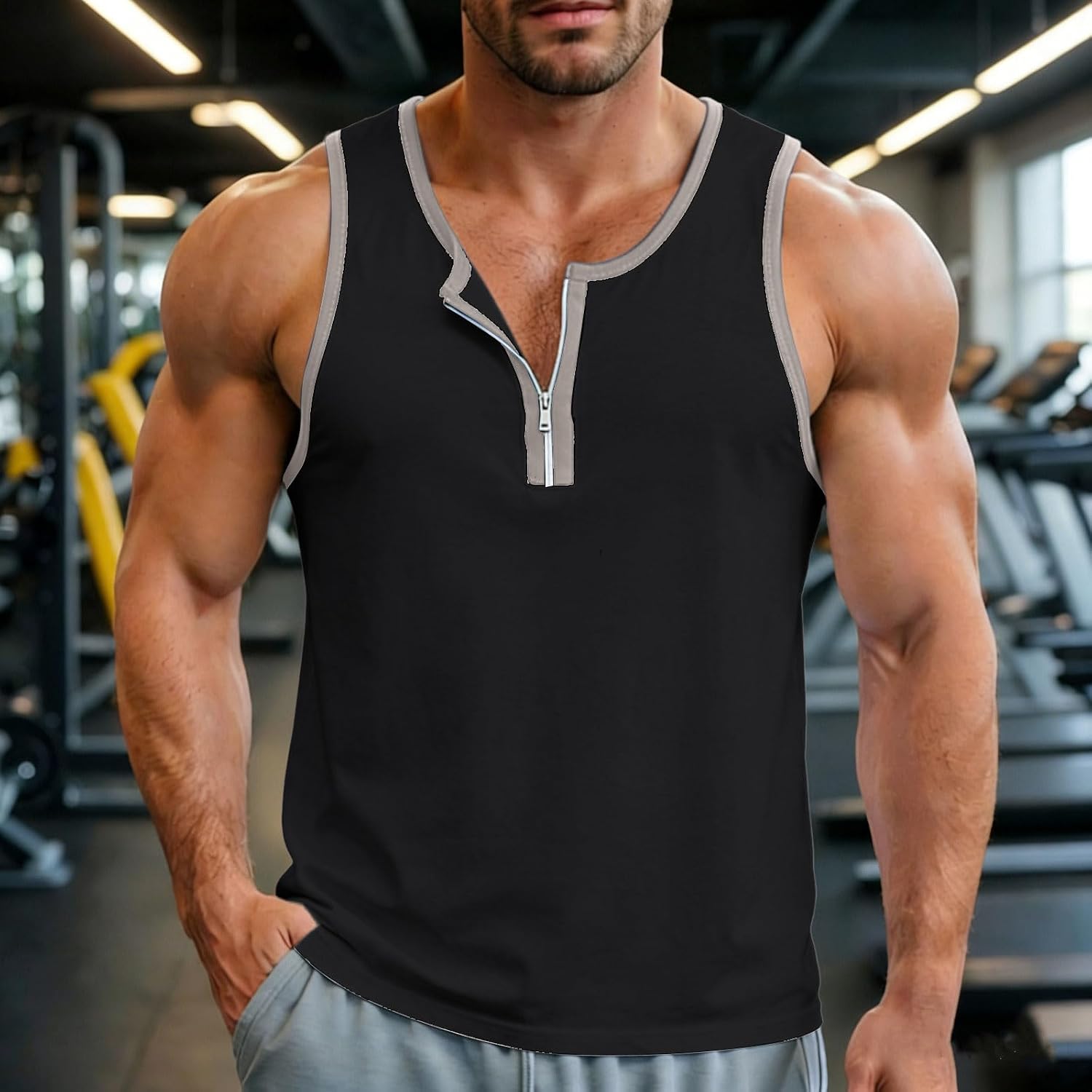 Herrlinne sport t-shirt andningsbar herr baggy ärmlös T-shirt sommar casual skjorta strand väst toppar gym linne för stretch styrketräning linne
