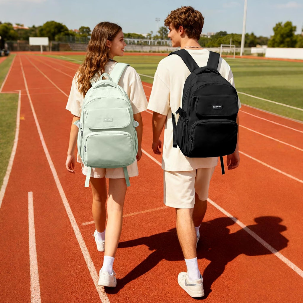HYC00 Skolryggsäck Flicka Skolväska Lätt Ryggsäck Tjej Tonåring Bokväskor Skola Skolväskor Pojkar Laptop Ryggsäck Dam 14 Tum College Bag Fritidsryggsäck för Kvinnor Casual Dagsryggsäck,Blå