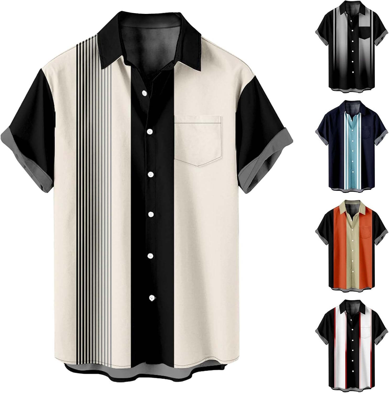 Casual herrskjortor – arbete t-shirts för män kortärmad smart lös passform button-down-skjortor ej strykjärn mjuka lätta och bekväma snabbtorkande sommartoppar för lounge arbete och helg