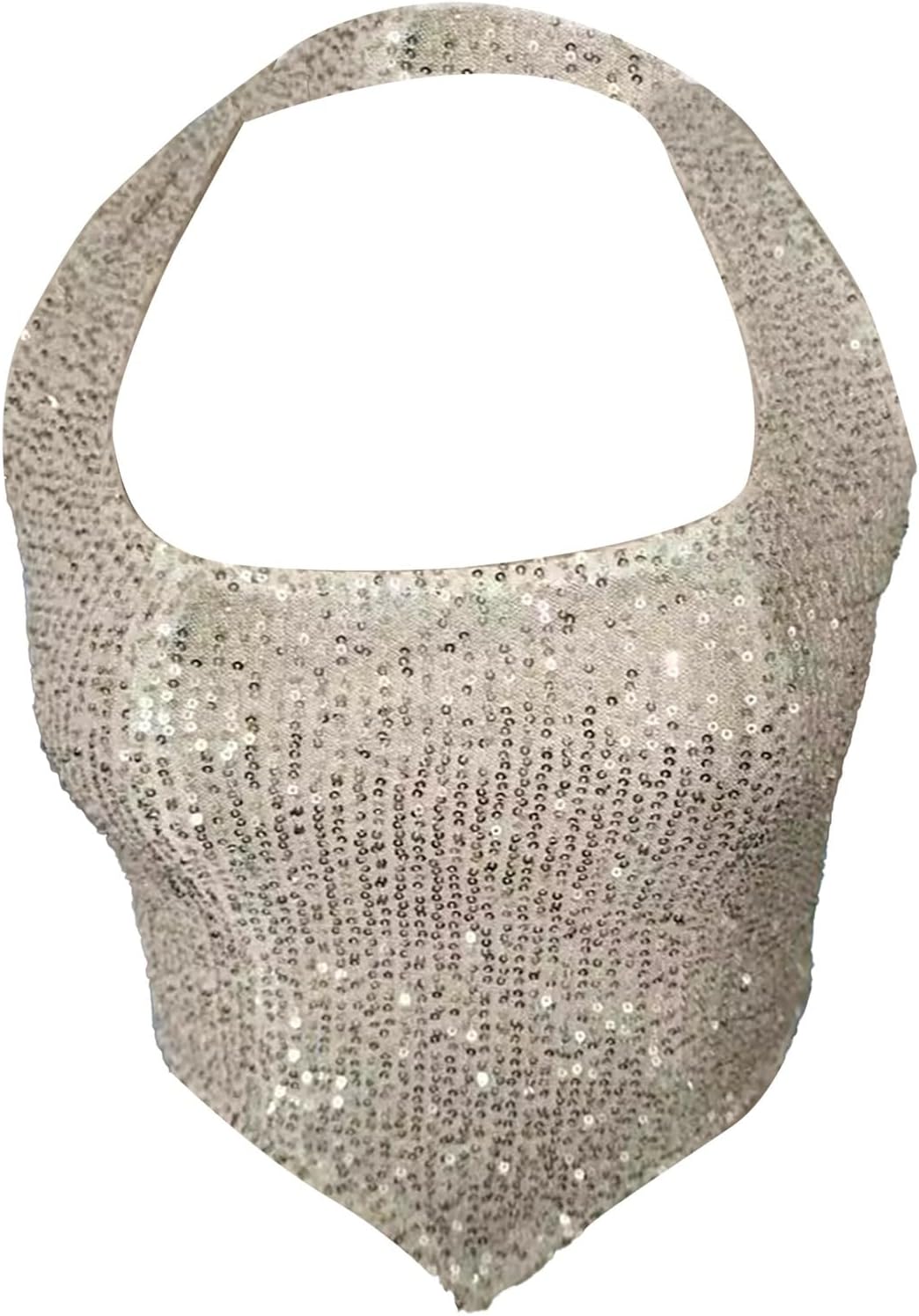 Glitterlinne, damer, slim fit, party, topp, damer, sexig, paljettskjorta, elegant axelbandstopp, glitter, linne, all matchning, sequin, liten väst, toppar, trendig väst, karneval, camisole