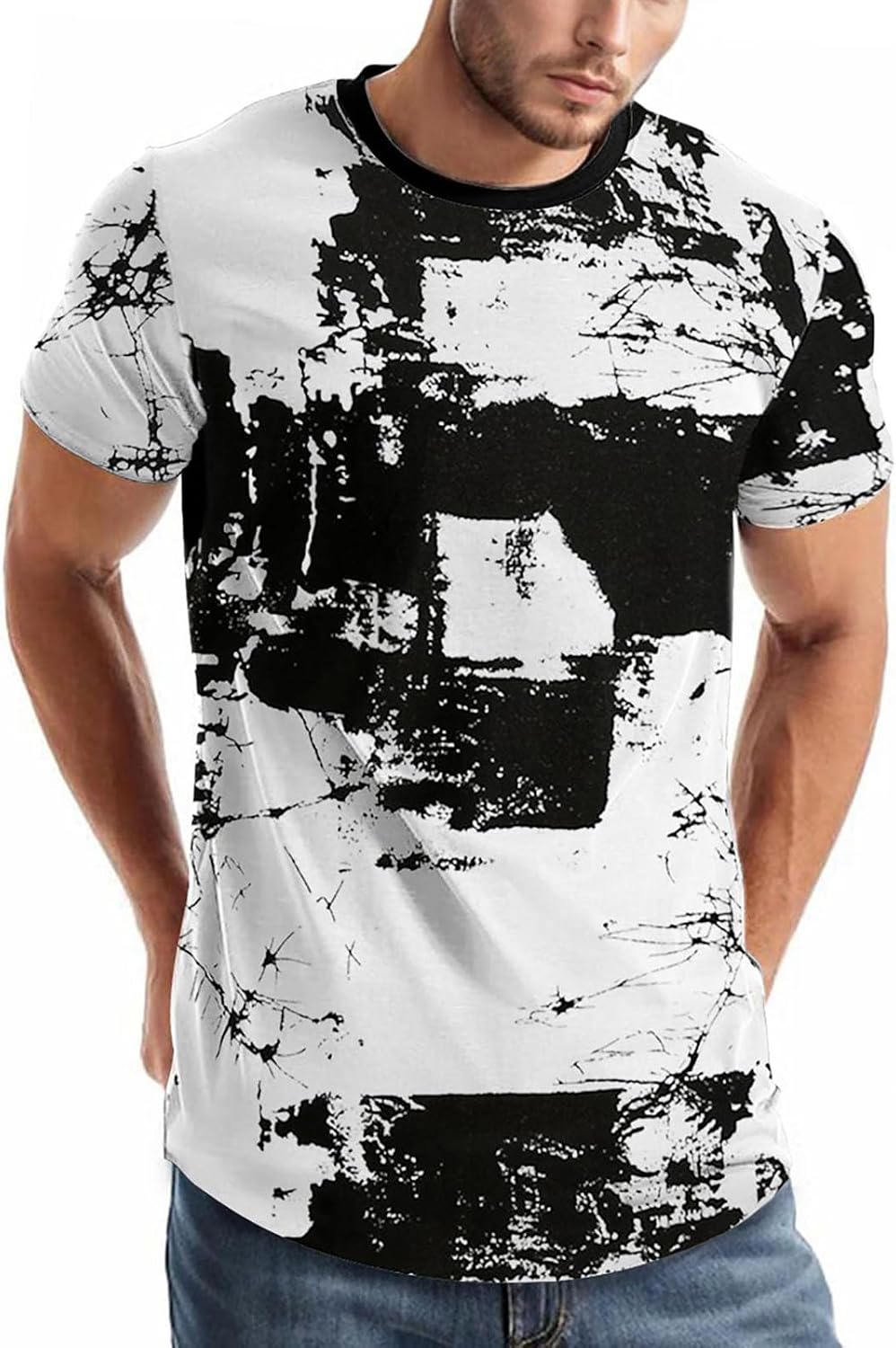 comefohome Män T-shirts grafiskt mode t-shirt Storbritannien vardaglig kortärmad t-shirt toppar hipster hip hop t-shirts cool skjorta
