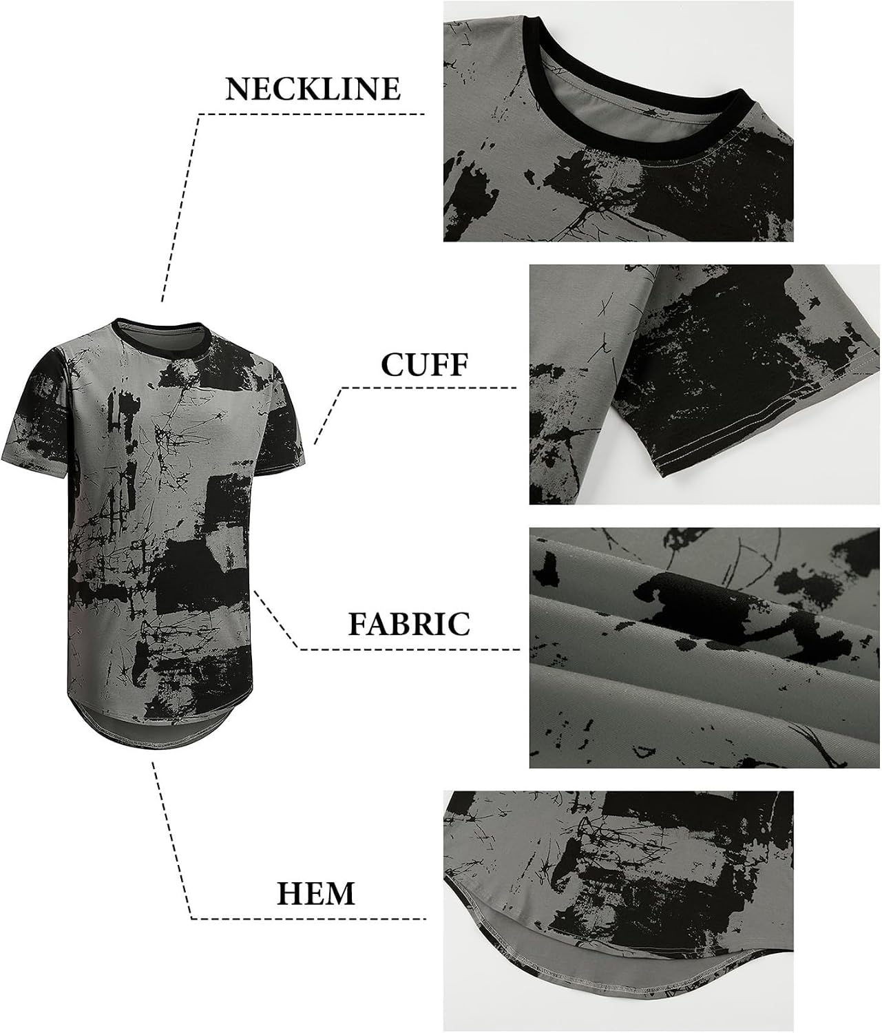comefohome Män T-shirts grafiskt mode t-shirt Storbritannien vardaglig kortärmad t-shirt toppar hipster hip hop t-shirts cool skjorta