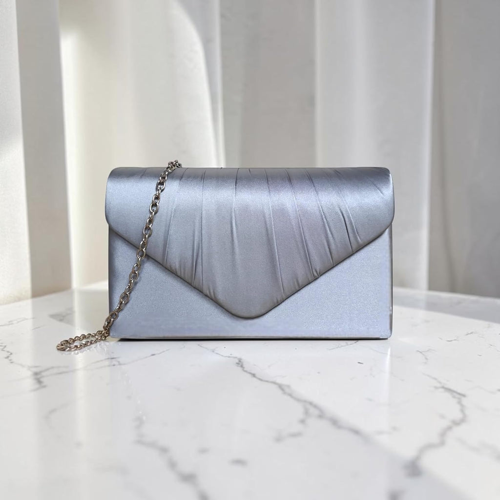 fi9® DAMER SATIN PARTY BORD BRIDAL EVENING CLUTCH HANDVÄSKA Handväska