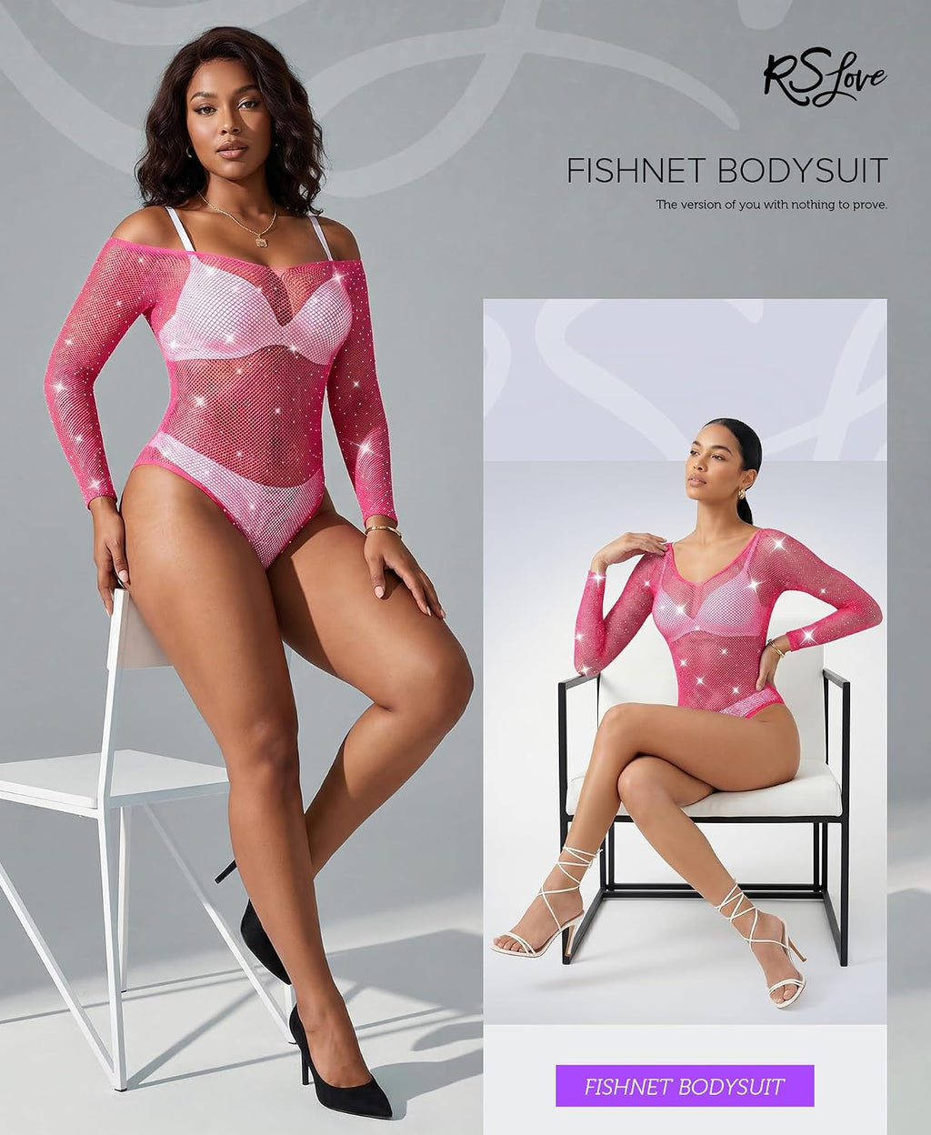 RSLOVE damunderkläder fisknät bodysuit sexiga kläder nät kroppsstrumpor