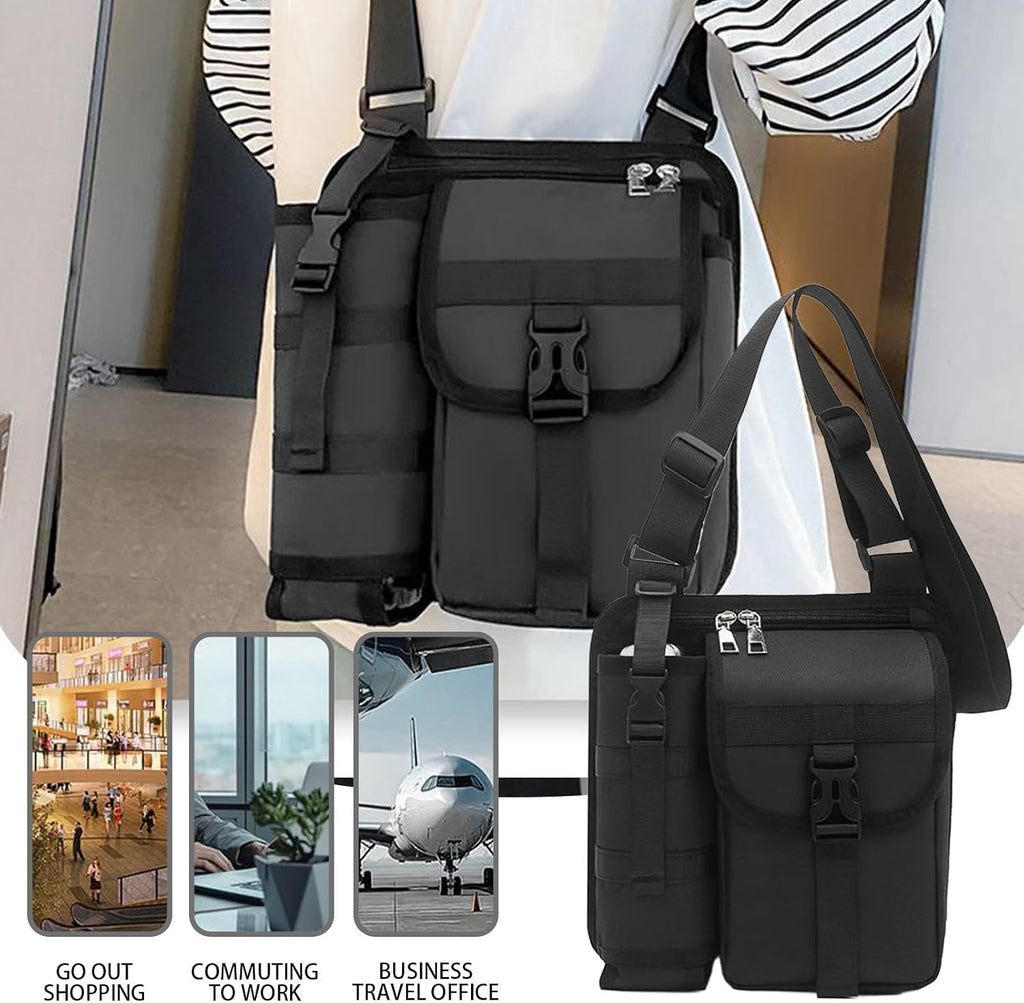 Sling Bag - Polyester Sling Shoulder-ryggsäck | Bandväska med stativ dagligt slitage | Bälte andas med vadderad rygg för arbete eller resor, handsfree-bekvämlighet,