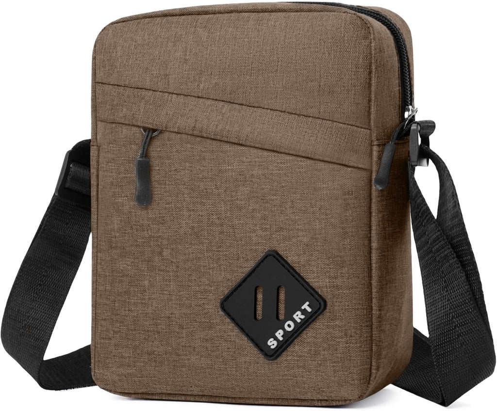 Aucuu Axelväska för män, Oxford Crossbody väska, vattentät liten sidoväska för män, ledig handväska, messengerväska med dragkedja och justerbar rem, lätt bröstväska för daglig användning, arbete