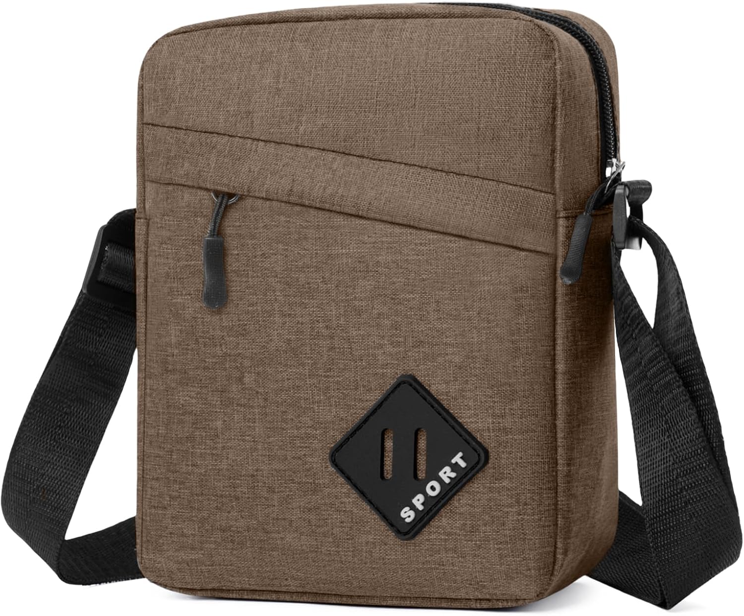 Aucuu Axelväska för män, Oxford Crossbody väska, vattentät liten sidoväska för män, ledig handväska, messengerväska med dragkedja och justerbar rem, lätt bröstväska för daglig användning, arbete
