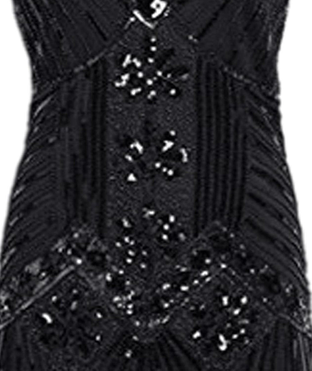 Hahaemma 1920-tals-vintageklänning, flapper-/charleston-klänning, Great Gatsby, med paljetter, tofsar och fåll, som examensbalklänning, aftonklänning, cocktailklänning eller kostymklänning