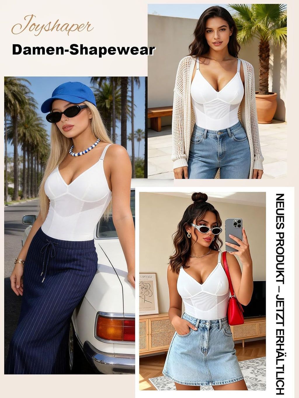 Joyshaper Compression Cami Top för Kvinnor Bodycon Tanktoppar Slimming Tummy Control Shaping Vest