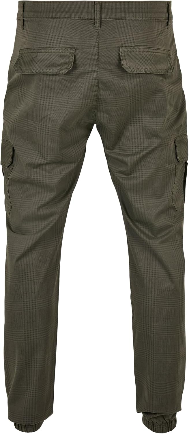 Urban Classics herr Byxor Aop Glencheck Cargo Jog Pants