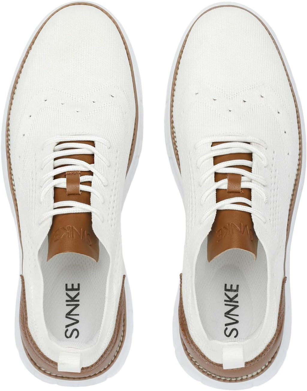 SVNKE mäns Oxfordskor formella promenadskor finskor klassiska halkfria business vardagsskor snörning lätt sneaker