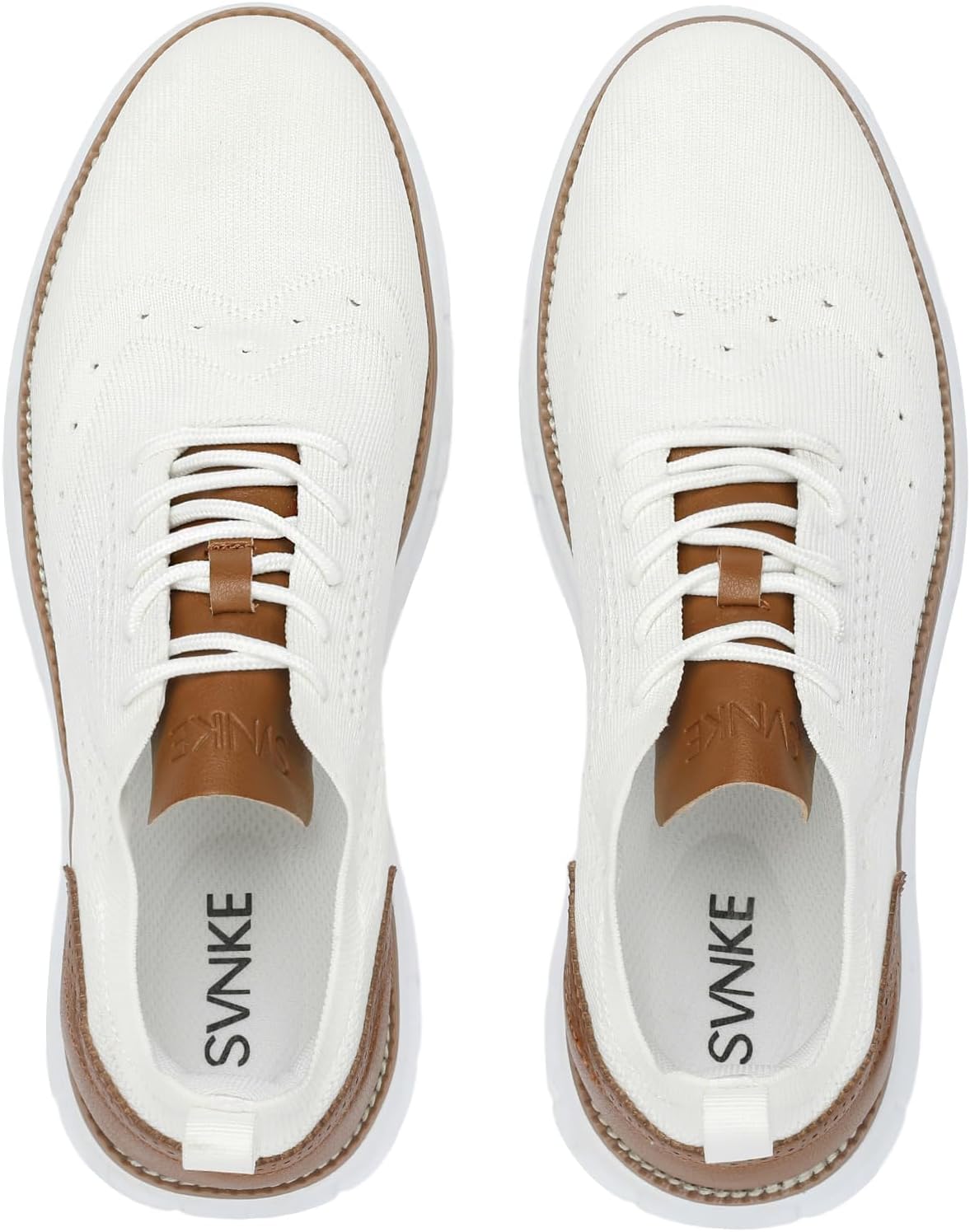 SVNKE mäns Oxfordskor formella promenadskor finskor klassiska halkfria business vardagsskor snörning lätt sneaker