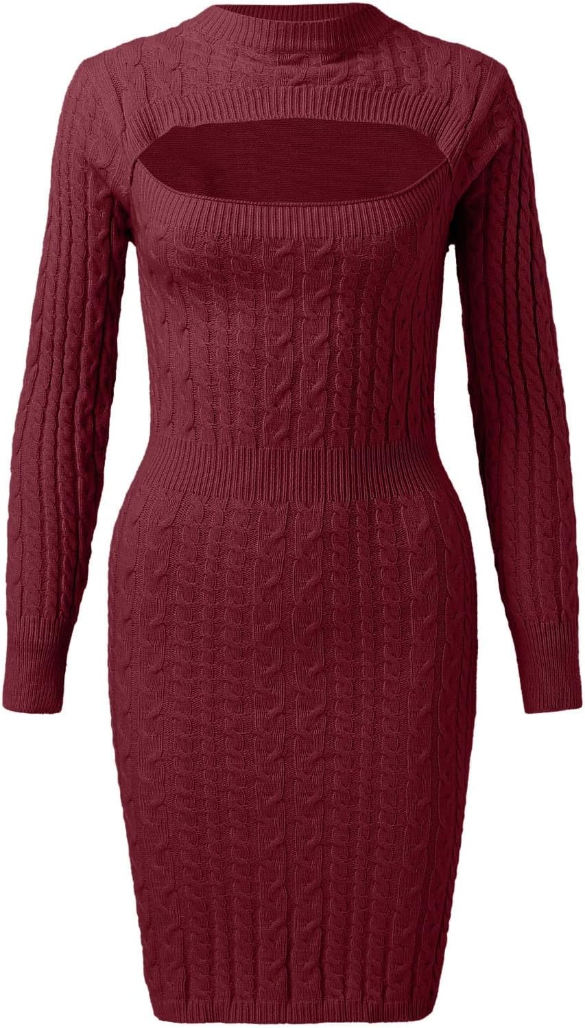 Dam Långärmad Stretchig Bodycon-klänning
