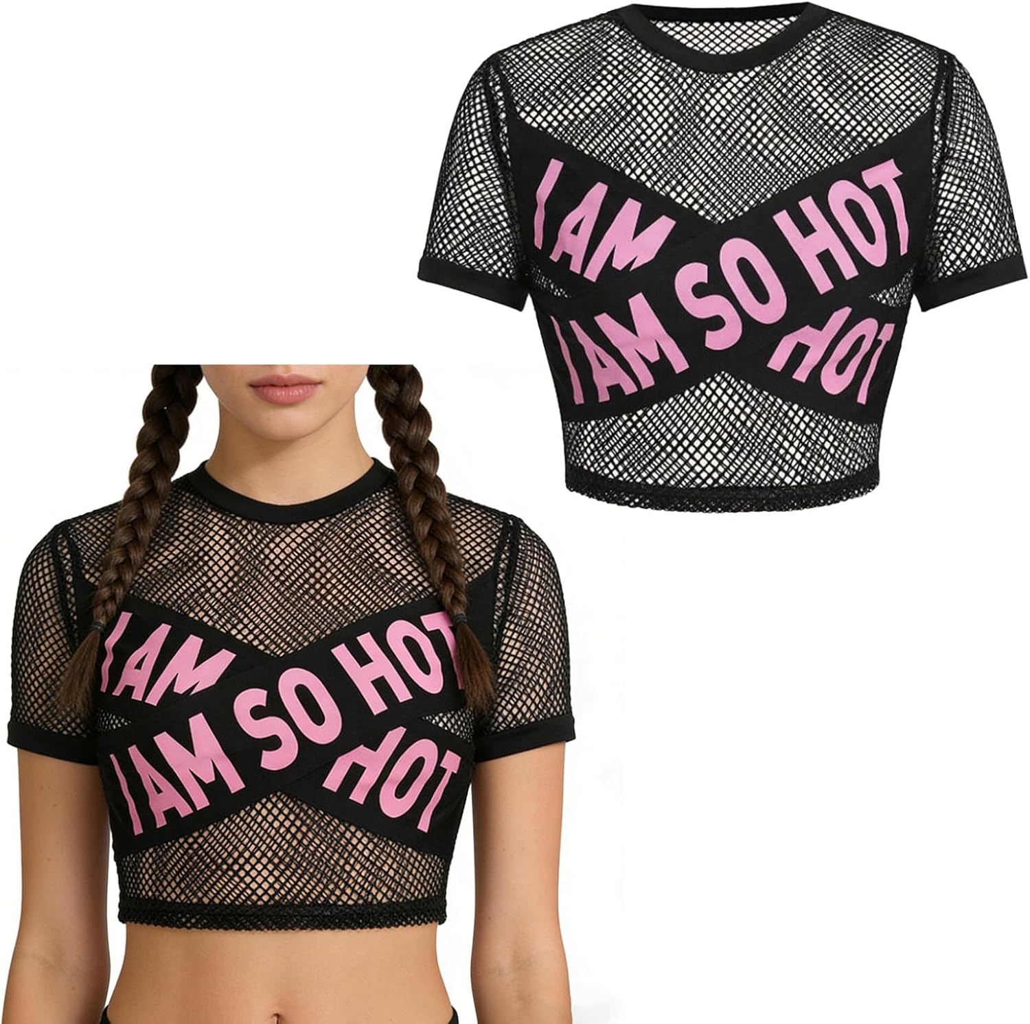 Freebily Sport Toppar Kvinnor Skjorta Dam Axelskydd Crop Top Långärmad Gym Dans Gym Jazz Hip Hop T-shirt Baseboll Cykling