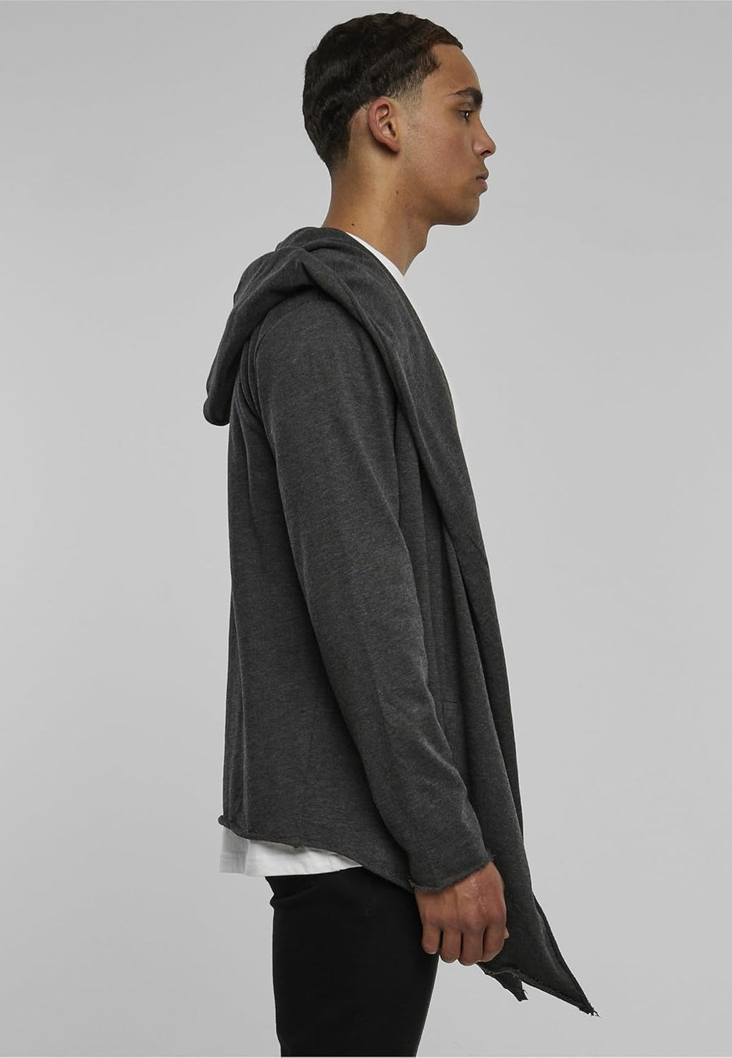 Urban Classics herr Lång huva öppen kant kofta Cardigan-tröja (1-pack)