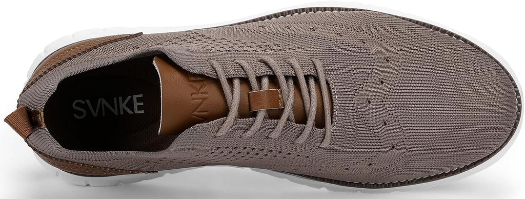 SVNKE mäns Oxfordskor formella promenadskor finskor klassiska halkfria business vardagsskor snörning lätt sneaker