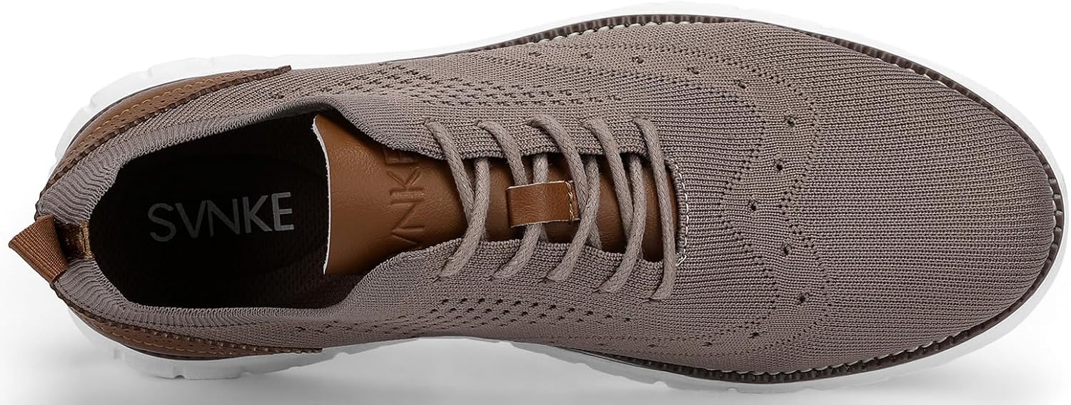 SVNKE mäns Oxfordskor formella promenadskor finskor klassiska halkfria business vardagsskor snörning lätt sneaker