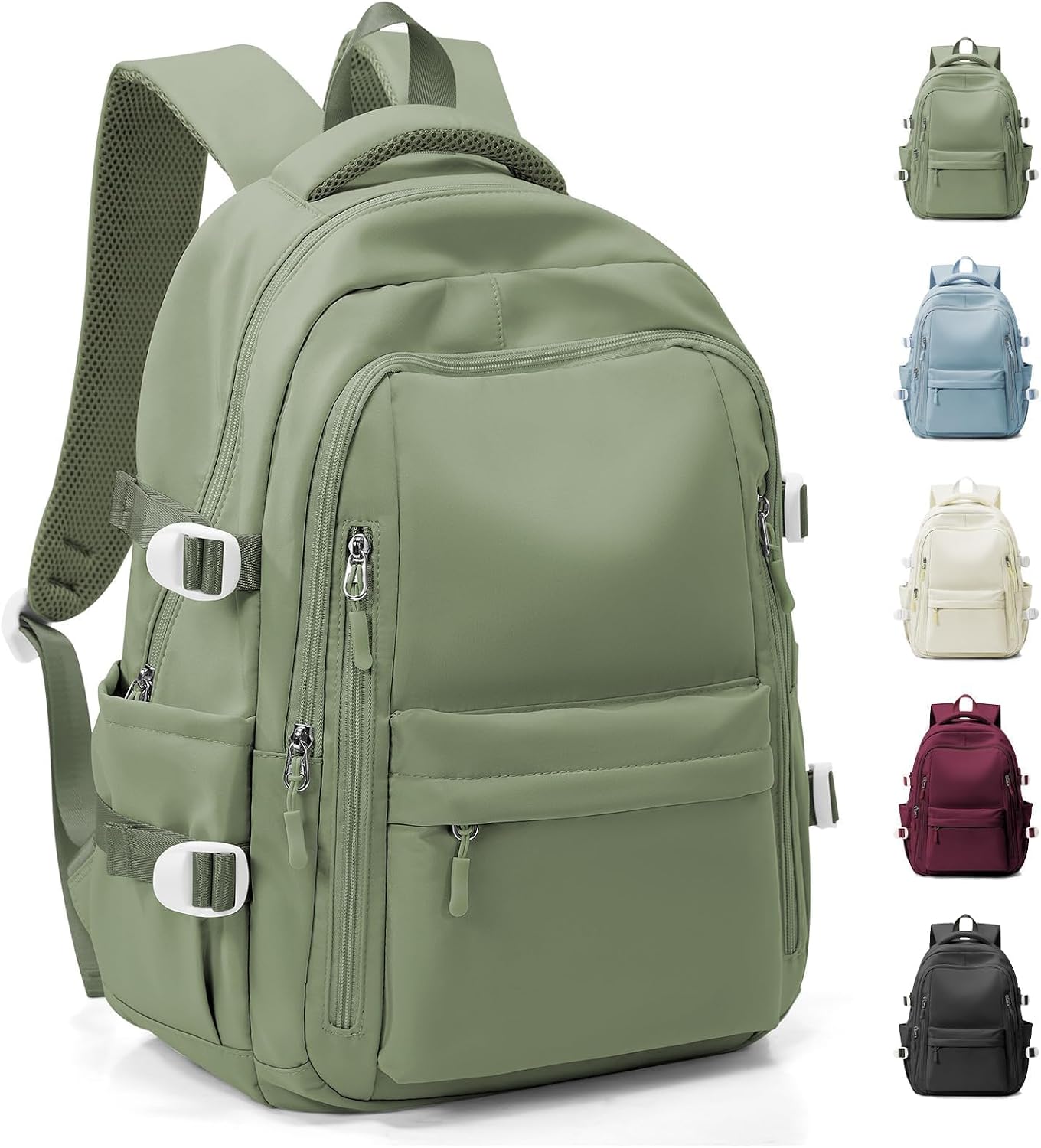 HYC00 Skolryggsäck Flicka Skolväska Lätt Ryggsäck Tjej Tonåring Bokväskor Skola Skolväskor Pojkar Laptop Ryggsäck Dam 14 Tum College Bag Fritidsryggsäck för Kvinnor Casual Dagsryggsäck,Blå