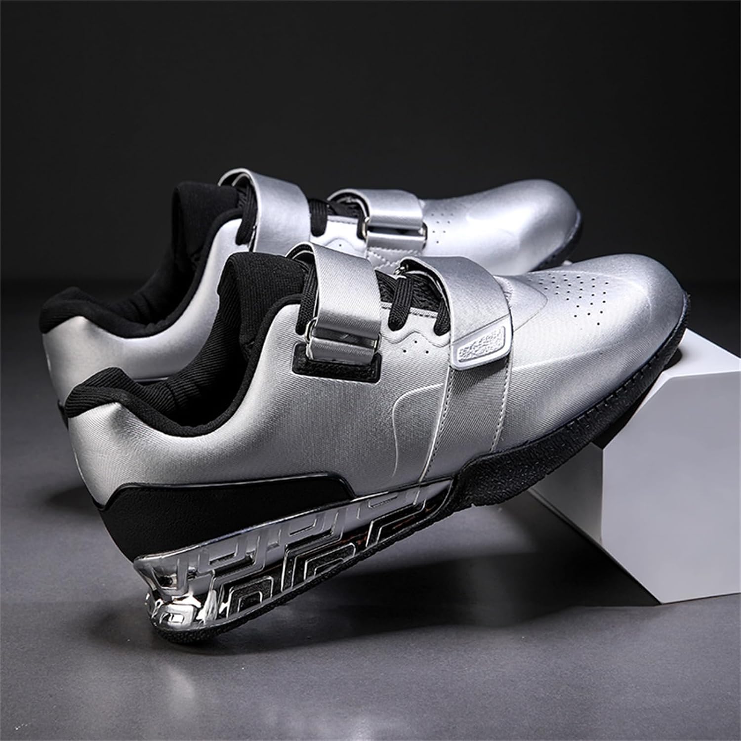Tyngdlyftningsskor för män, Styrkelyft Bodybuilding Squat Skor Gym Cross Trainers Skor