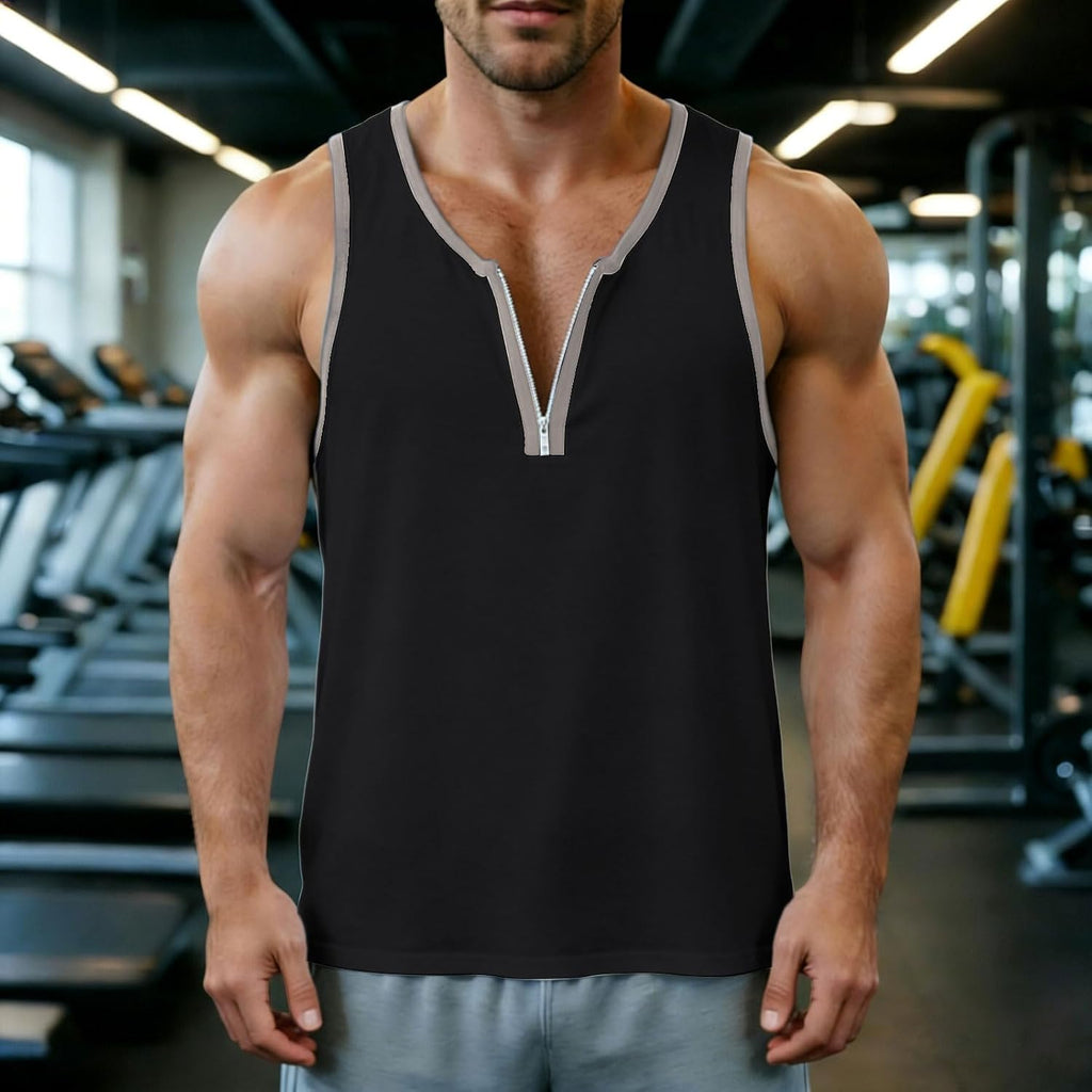 Herrlinne sport t-shirt andningsbar herr baggy ärmlös T-shirt sommar casual skjorta strand väst toppar gym linne för stretch styrketräning linne