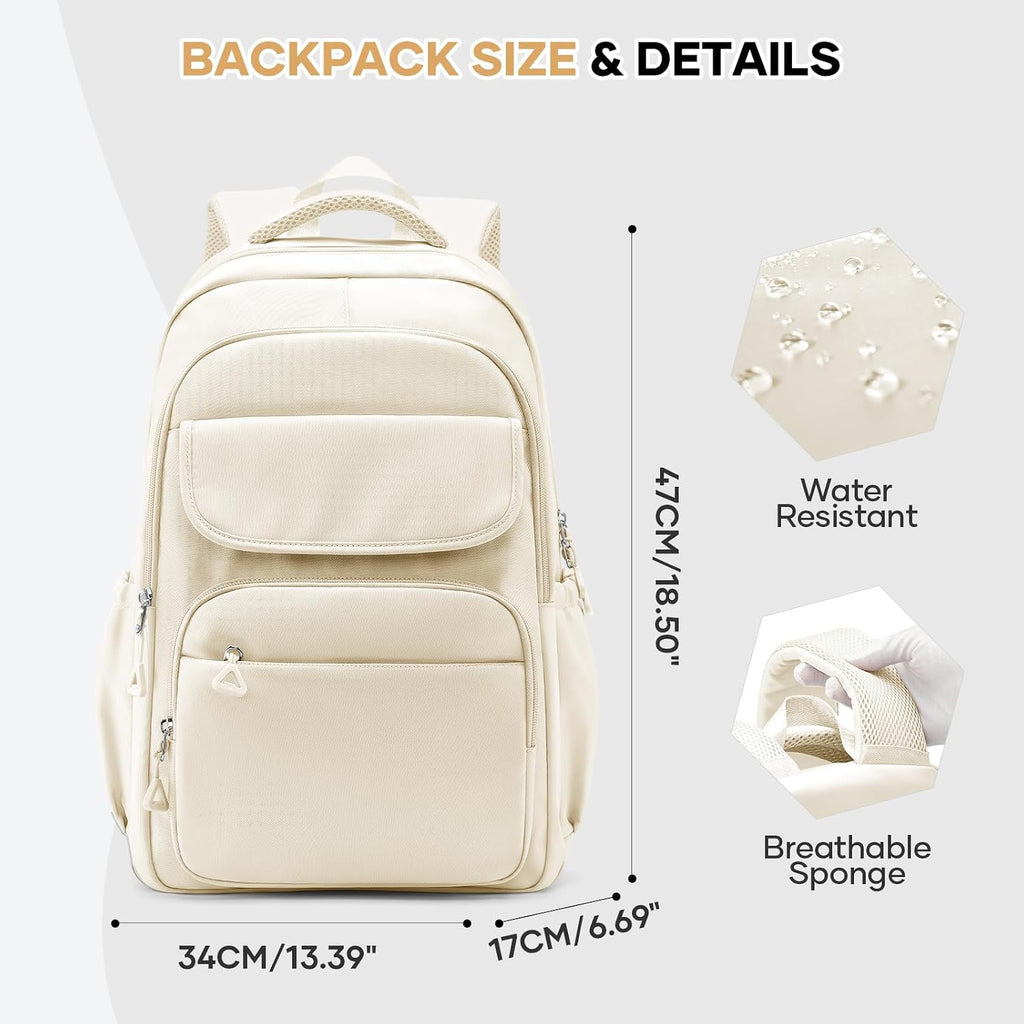 HYC00 Skolryggsäck Flicka Skolväska Lätt Ryggsäck Tjej Tonåring Bokväskor Skola Skolväskor Pojkar Laptop Ryggsäck Dam 14 Tum College Bag Fritidsryggsäck för Kvinnor Casual Dagsryggsäck,Blå