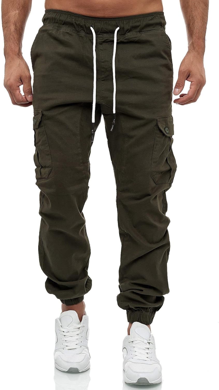 Tazzio cargobyxor herr, cargobyxor, joggingbyxor, chinos, normal passform, jeans 16610