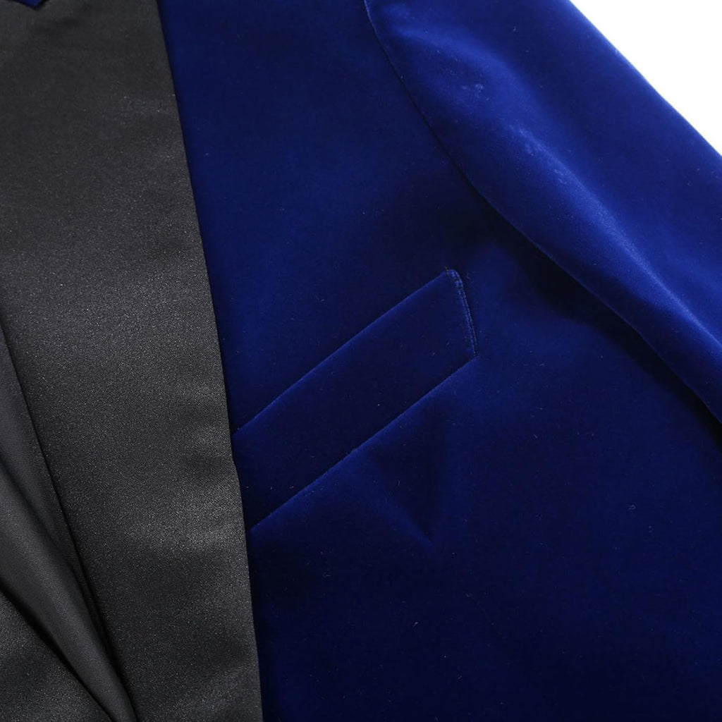 Herr sammetskavaj slim fit med en knapp, kostymkavaj, smoking, bröllop, bal, middag, formell klädsel