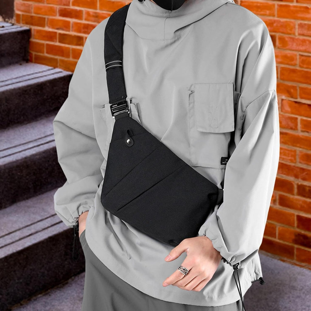 Sling Ryggsäck Herr,Chest Sling Ryggsäck Axel Ryggsäck - Sling Chest Crossbody Bag Bärbar Vattentät Stor kapacitet för camping Daglig användning Resevandring Onlynery