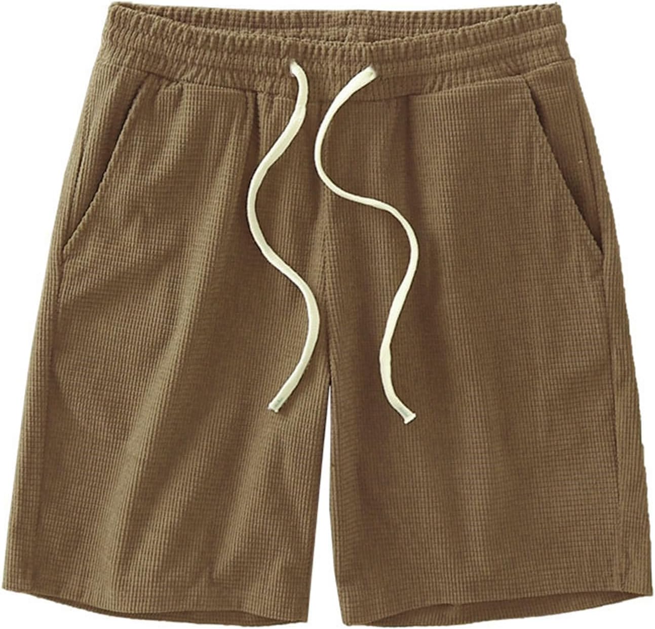 Herr Shopping Shorts För Stadsvandring Senior Man Lätt Skrynkelfri Stretch Andas Många Fickor Praktisk Elastisk Midja