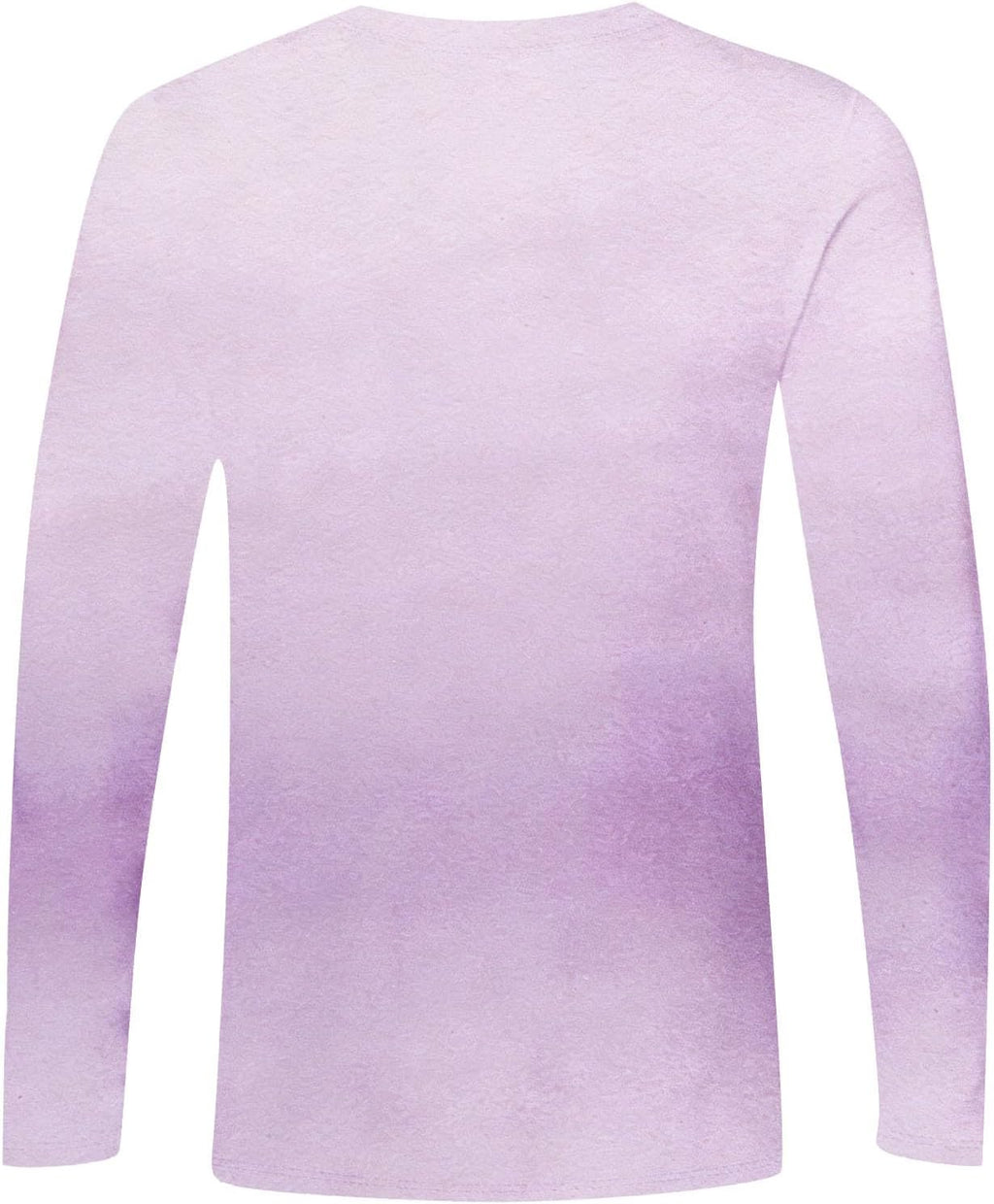 Herr långärmad t-shirt tonad färg rund hals lätt vardaglig pullover topp