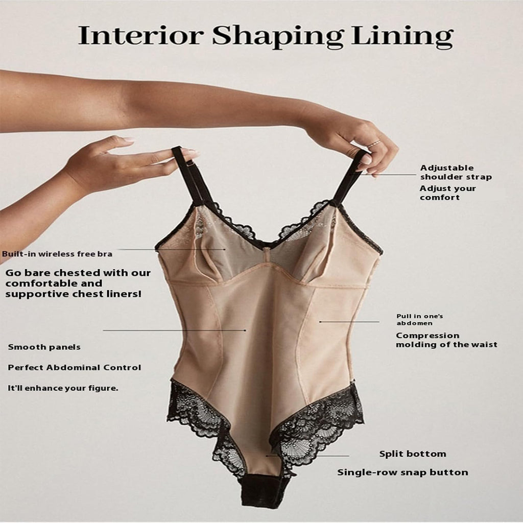 Onewus dam plus size bodysuit med höftlyft