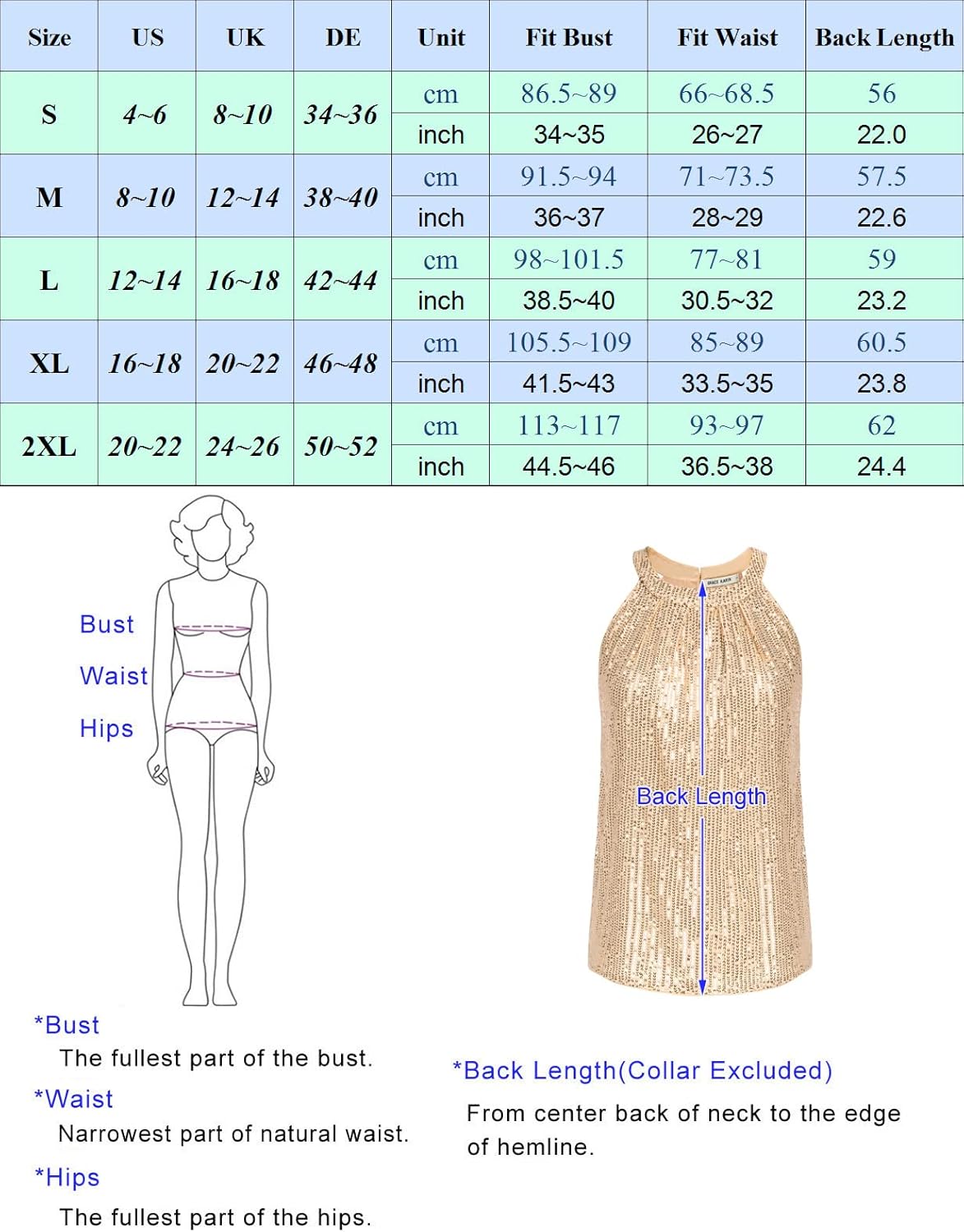 GRACE KARIN Dam elegant chiffongblus rund hals ärmlös skjorta casual toppar