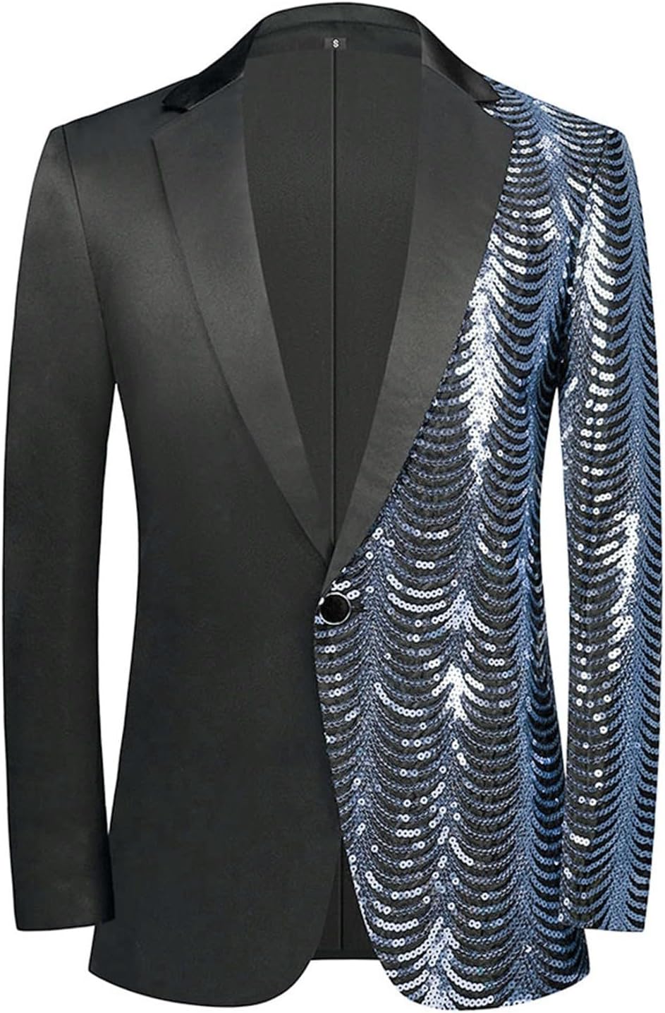 Herr enkelknäppt blazer paljett, herr paljettdräkt V-hals, mode plusstorlek kostymjackor unika och distinkta kostymer vardaglig designade kostymjackor eleganta och premiumkostymer för män