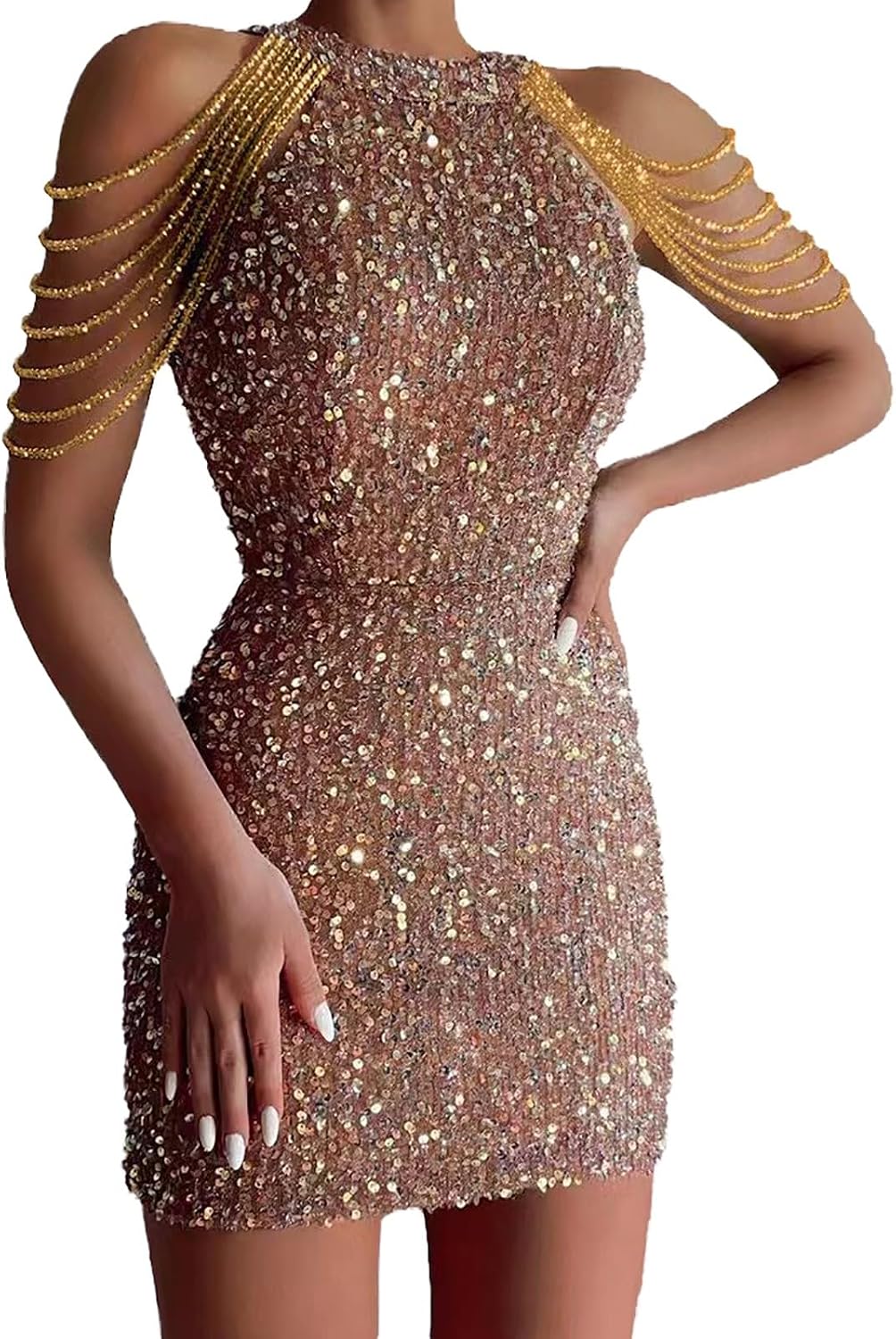 Festklänningar för kvinnor, kvinnor, kvinnor, sammet, paljett, cocktailklänning, glittrande bröllop, gästfest, kväll, långärmad, bodycon-klänningar