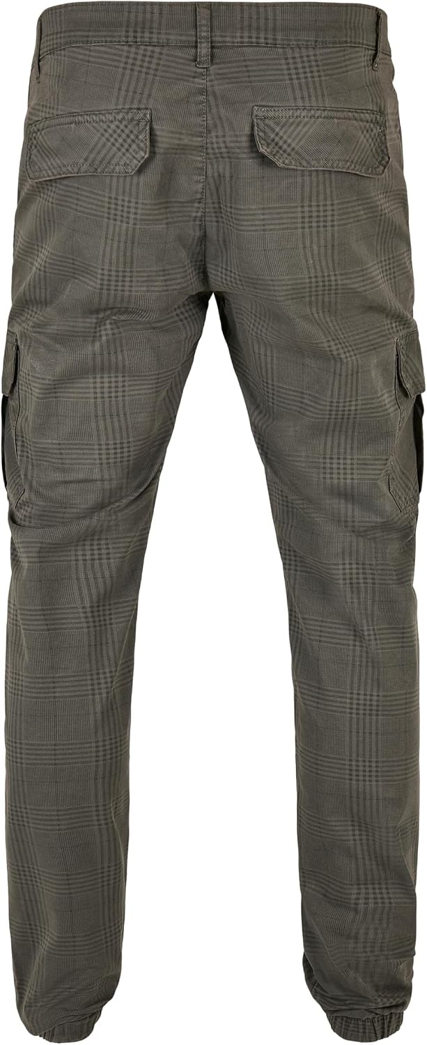 Urban Classics herr Byxor Aop Glencheck Cargo Jog Pants