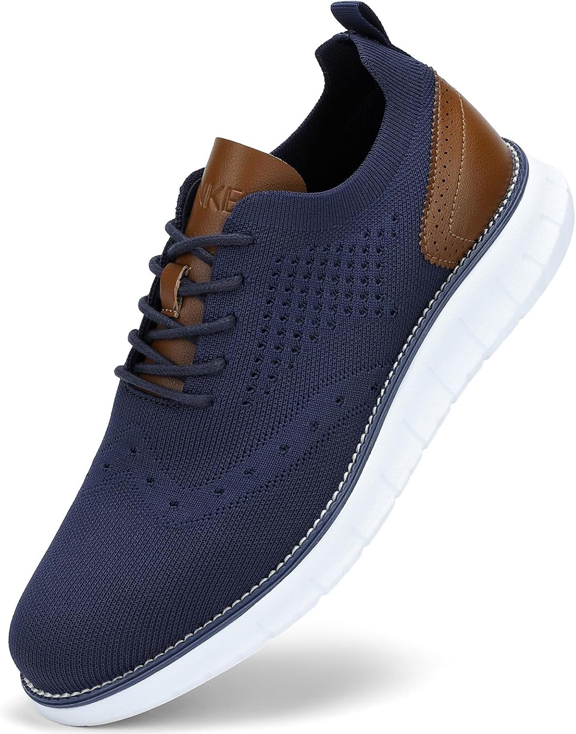 SVNKE mäns Oxfordskor formella promenadskor finskor klassiska halkfria business vardagsskor snörning lätt sneaker