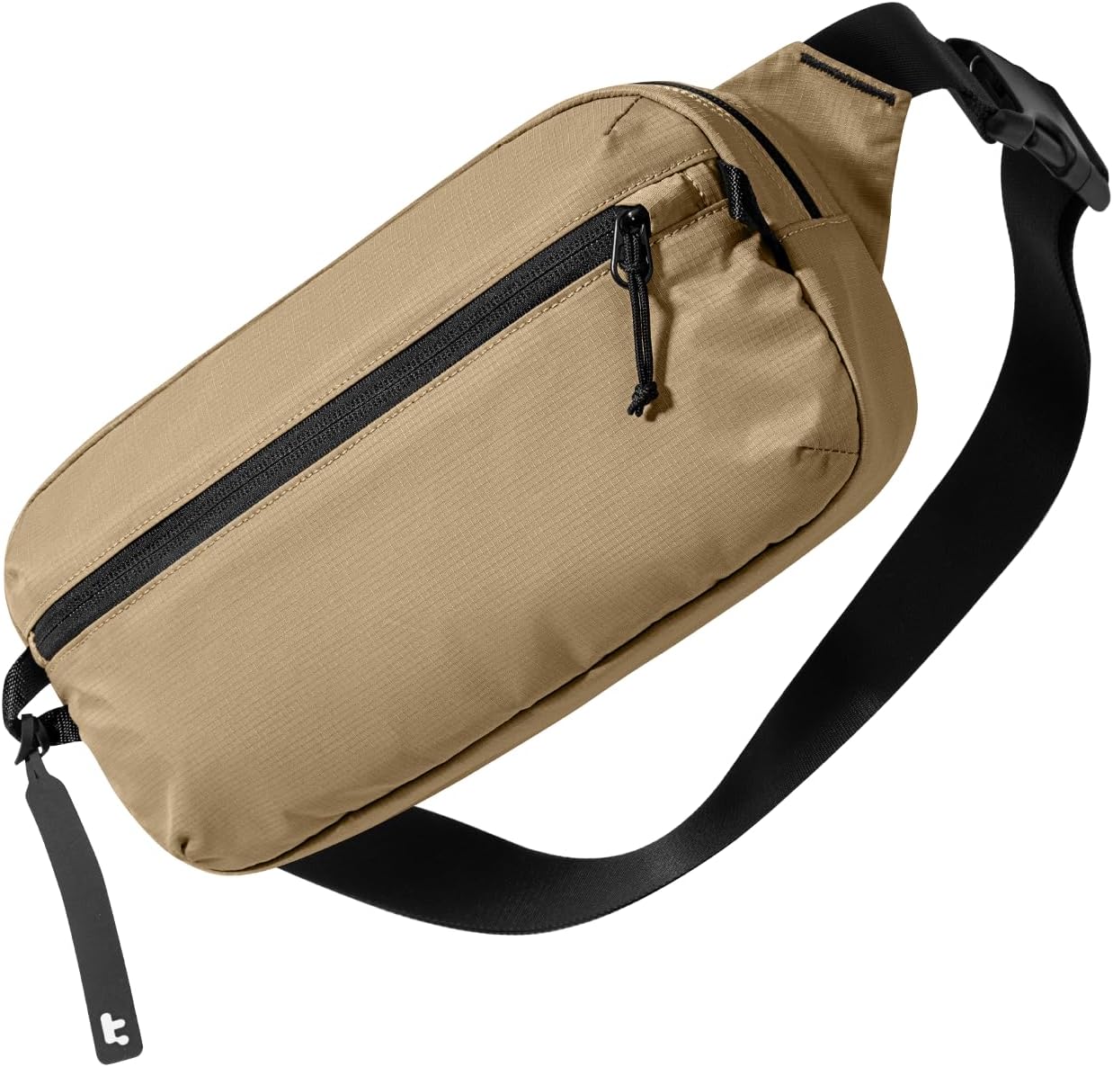 tomtoc 1,5 l crossbody väska med RFID-skydd, liten unisex axelremsväska, sling bag, lätt, vattentät sling bag, för utomhusresor, svart