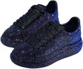 Julymens Dam Glitter Strass Plattform Sneakers Casual Snörning sportskor