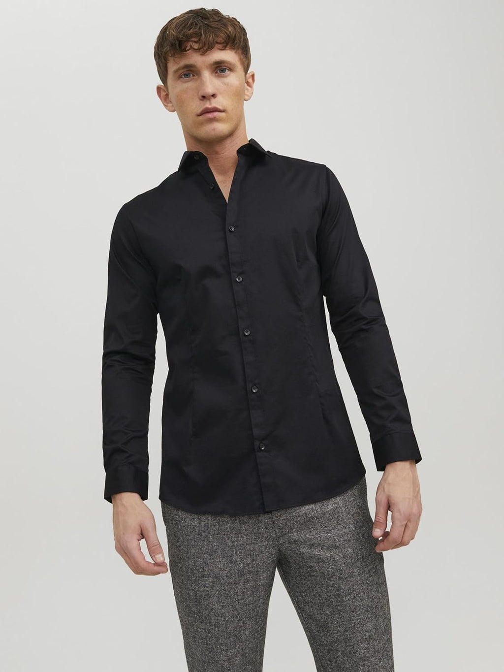 JACK & JONES herr Jjprparma skjorta L/S Noos JJPRPARMA SHIRT L/S NOOS (1-pack)