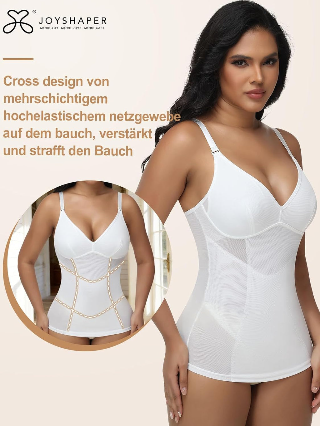 Joyshaper Compression Cami Top för Kvinnor Bodycon Tanktoppar Slimming Tummy Control Shaping Vest