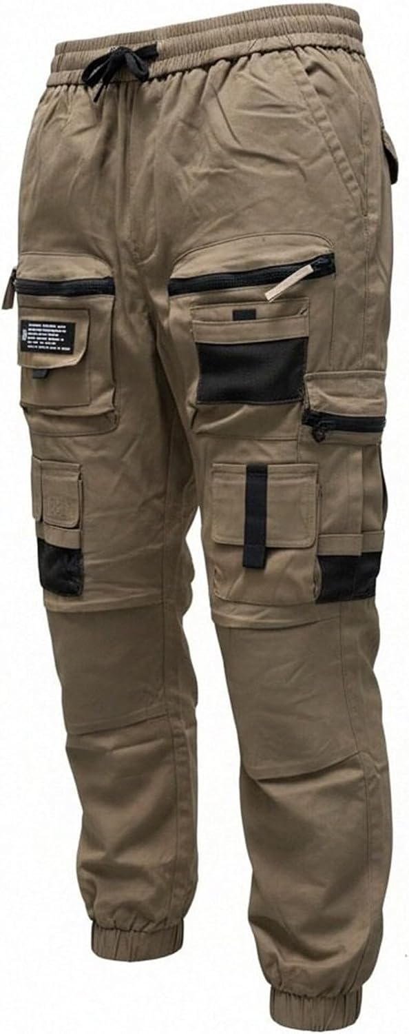 XYXIONGMAO Multi-Pocket lösa overaller vardagliga funktionella byxor cargo joggingbyxor techwear harem hip hop byxor för män