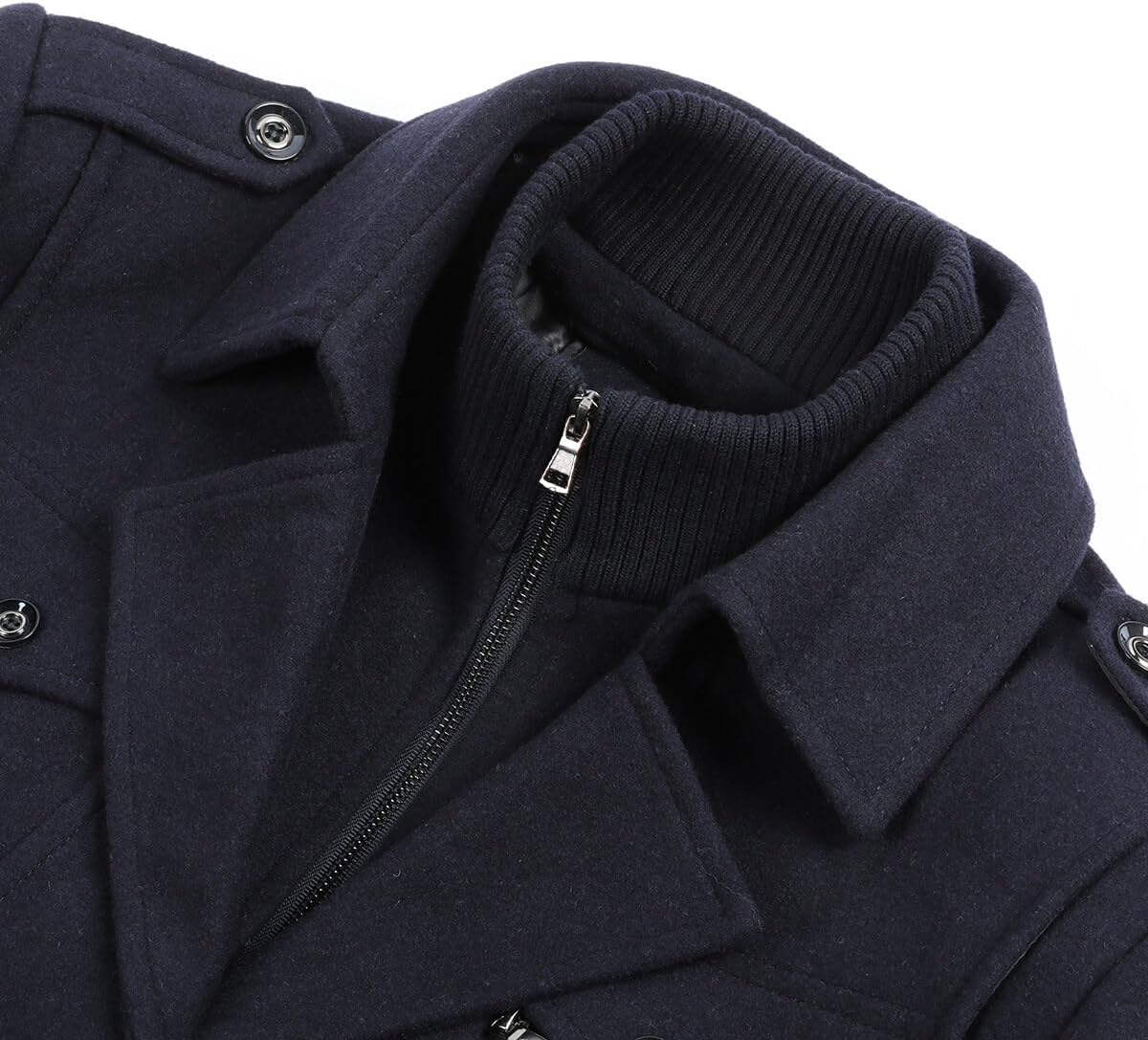 Rockar för Herr Casual Vinter Ullkappor Regular Fit Vinter kappa Ärtkappa för Vintern