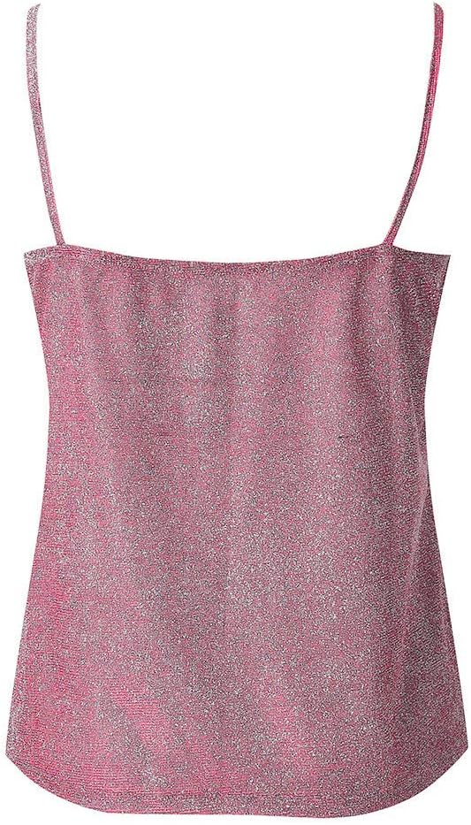 Glittertopp damer party guld, crop top elegant damer festlig tank topp sexig glitter axelbandstopp spaghetti blustoppar ärmlösa linne v-ringad väst basic topp lös topp