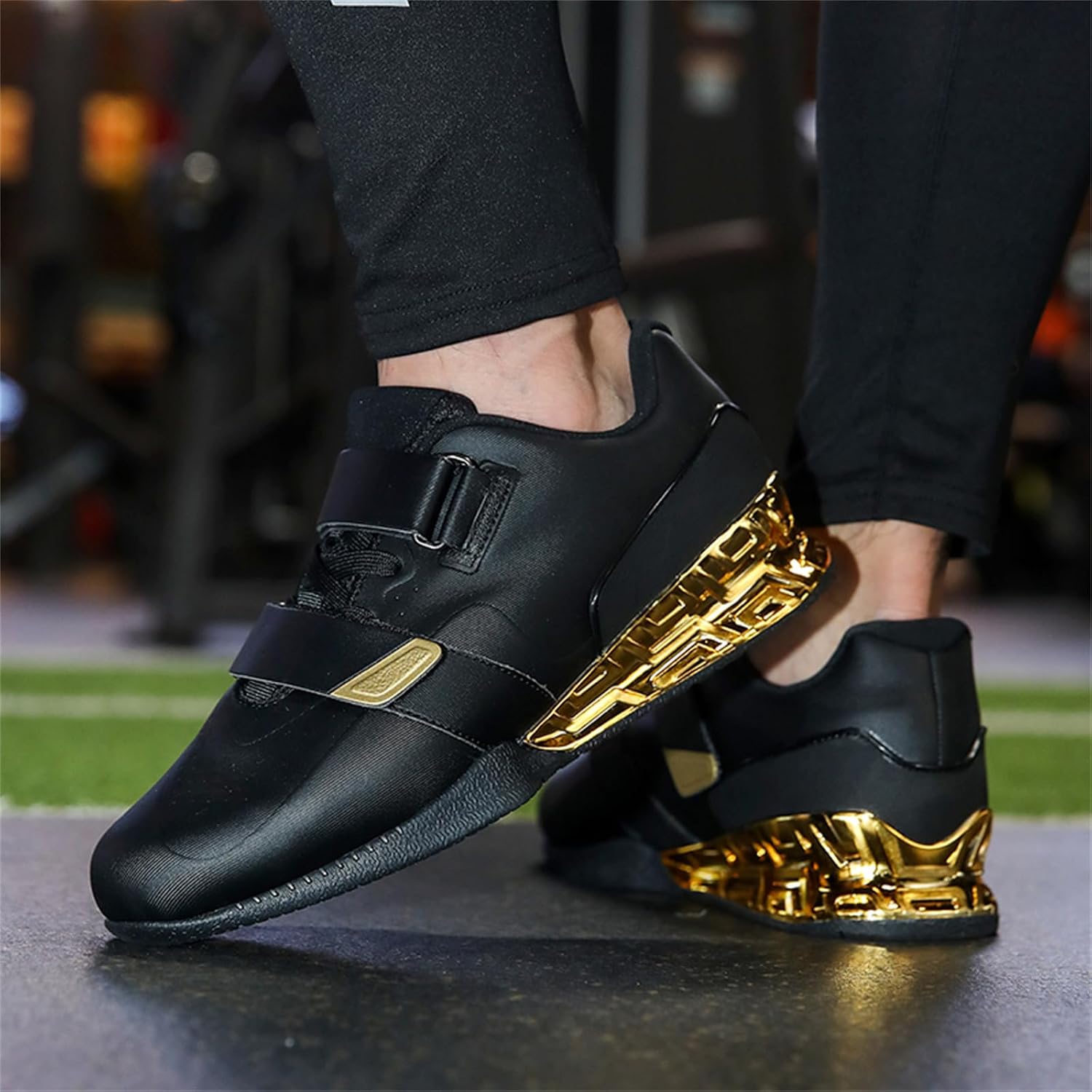 Tyngdlyftningsskor för män, Styrkelyft Bodybuilding Squat Skor Gym Cross Trainers Skor