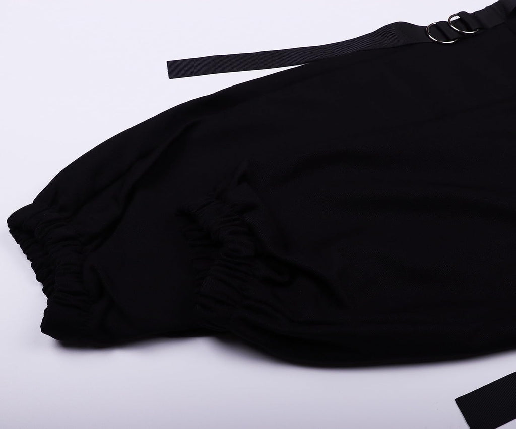 Cargobyxor dam med byxkedja gotiska kläder dam goth punk Y2k techwear byxor
