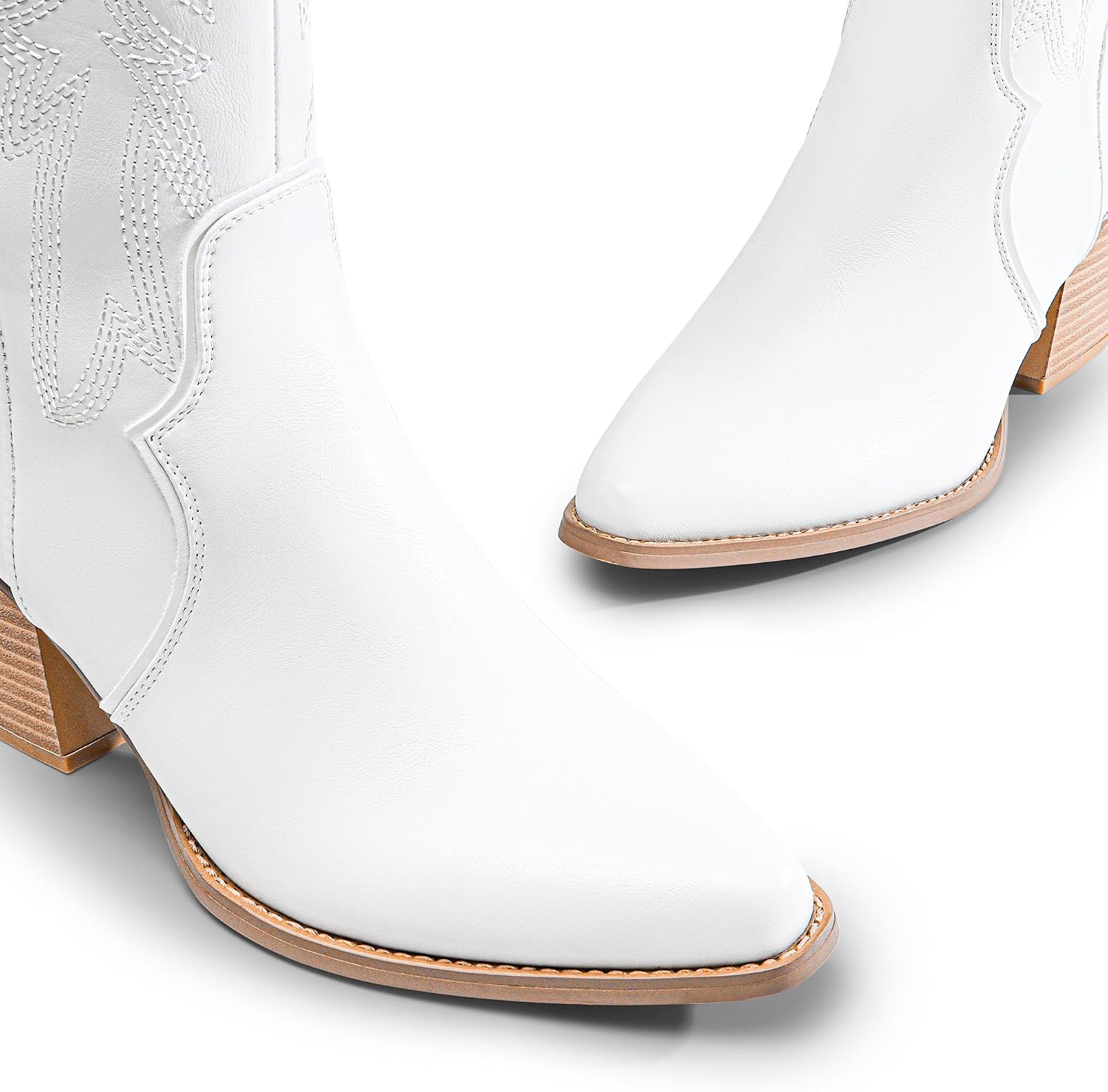 DREAM PARIRS Cowgirl stövlar bekväma dra på dragkedja tjock häl spetsig tå broderad western cowgirl knähöga stövlar flickor damer retro hög stövel