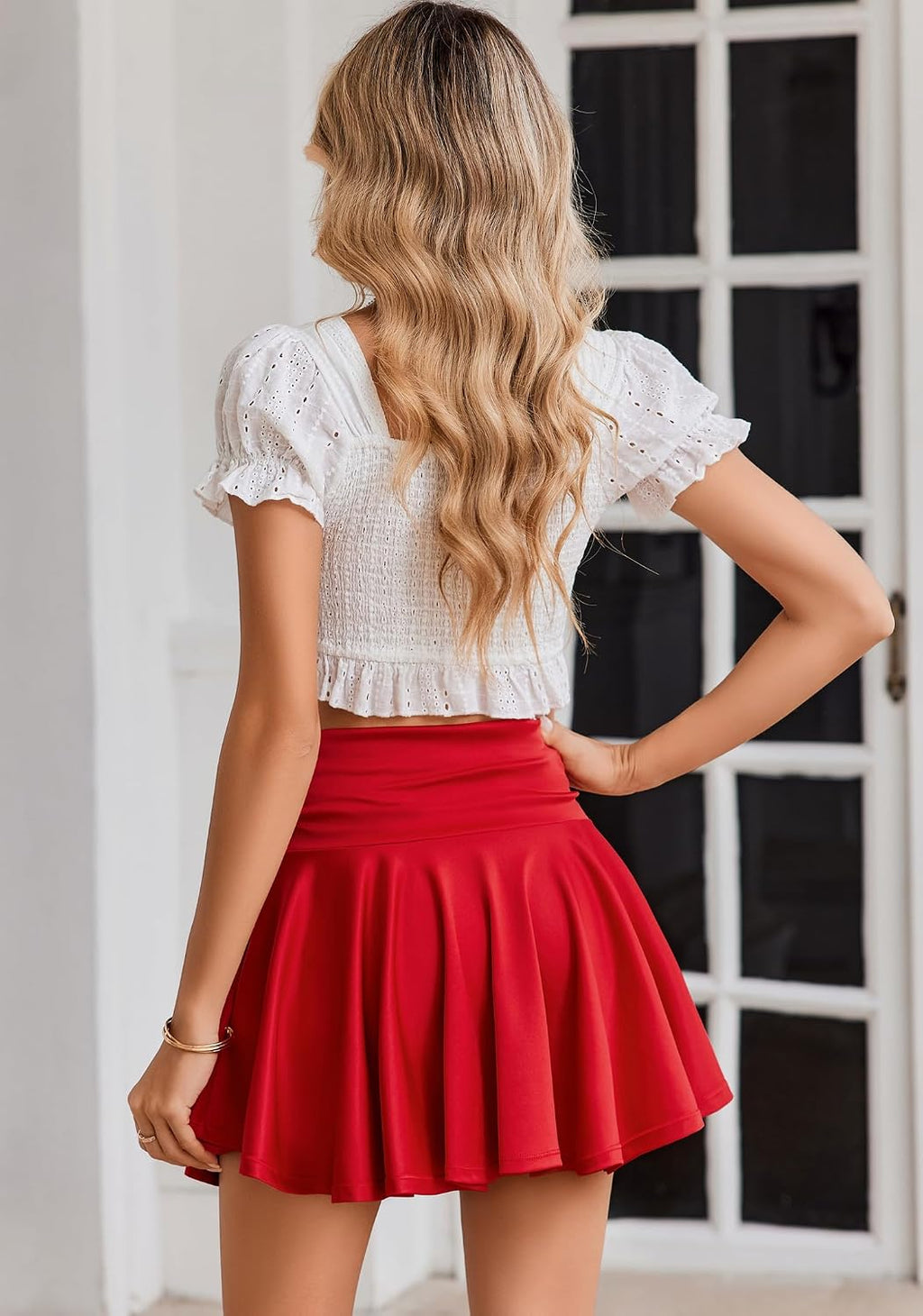 Avidlove Women's Mini Skirt Sexy Short Pleated A Cut High Waist Pleated Summer Skater Skirts