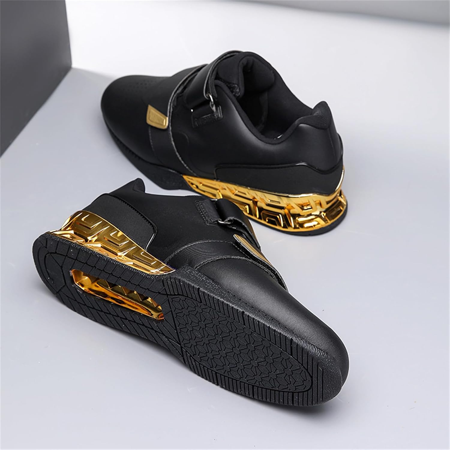 Tyngdlyftningsskor för män, Styrkelyft Bodybuilding Squat Skor Gym Cross Trainers Skor